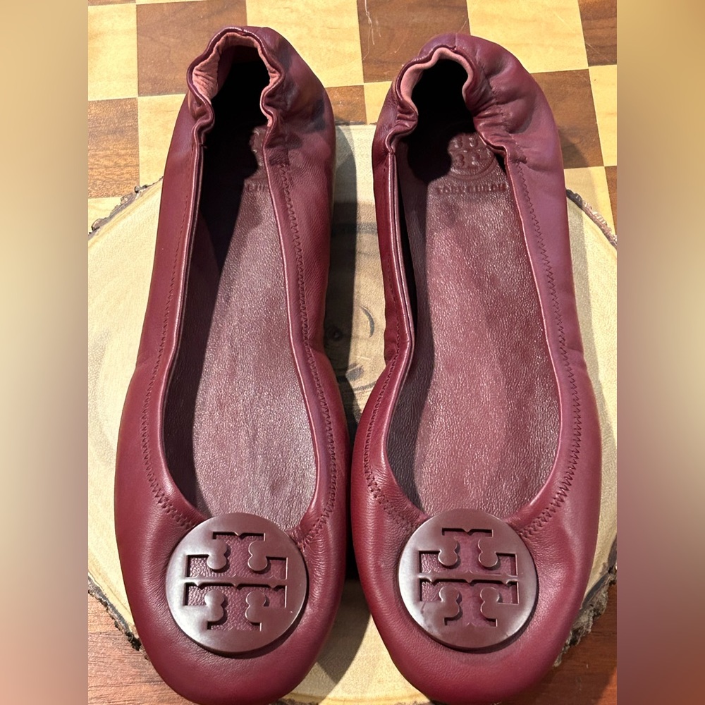 Tory Burch: Red Minnie Travel Ballet-New Size 9